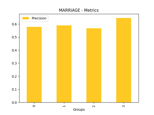 Precision for feature 'MARRIAGE'